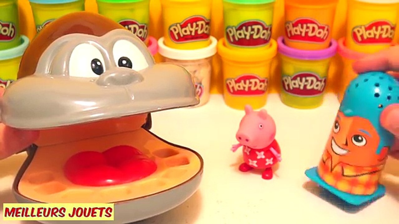 Peppa Pig et Singe en Compétition de Gourmandises en Pâte à modeler Play Doh