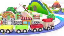 Trains for children. Educational cartoons for babies 1 year. Learn wild animals with a ZOO train