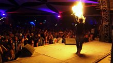Burningman 2013 - Spark Fire Dance - Dragon Swords w. Opiou