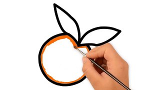 How to Draw a Orange - Coloring Pages Fruit For Kids #SupperColoringPages
