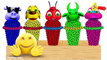 Funny Alien Dance Learn Colors with Animals | Chicken, Lion, GOAT, COW | Song for Kids