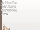Personalized Custom Female Track Hurdler Hurdles Clear Acrylic Hanging Christmas Tree