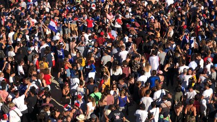 La fête après la victoire de la France