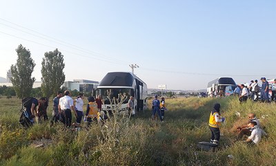 Ankara'da otobüs kazası: 15 yaralı