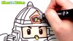 How to Draw Robocar POLI, ROI & RANI & Tayo Coloring For Kids Children Coloring Page Nursery Rhymes