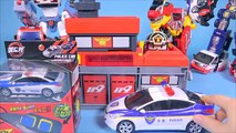 Fire Station cars 헬로카봇 과 월드카파워키 타요 폴리 소방본부놀이 Ambulance Fire Truck Power Key car toys