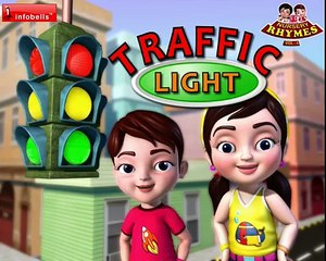 Traffic Light Song | Nursery Rhymes for Children | Infobells