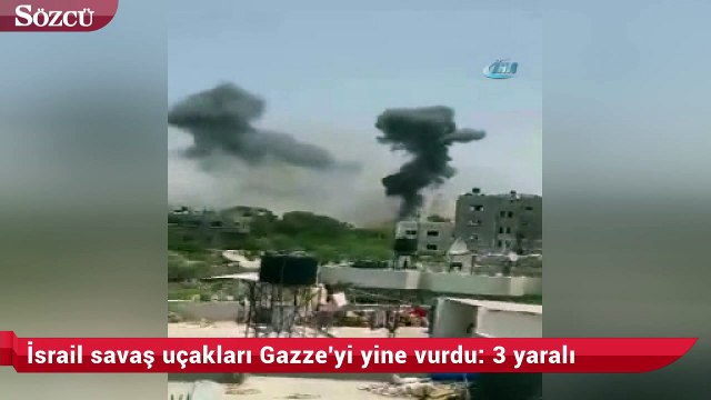 İsrail, Gazze'yi yine vurdu 3 yaralı