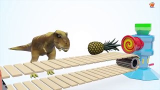 Learn Colors Dinosaur For Kids - Colours With Fruit For Children