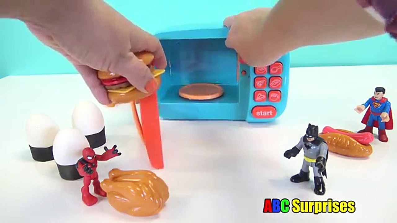 Pretend Play With Just Like Home Magic Toy Microwave, Kitchen Fun, & Kids Egg Surprises