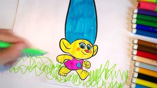 Trolls Coloring Book For Kids ! Coloring Pages Smidge Fun Video For You!