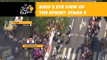 Vue aérienne sur le sprint / Bird's eye view of the sprint - Étape 8 / Stage 8 - Tour de France 2018