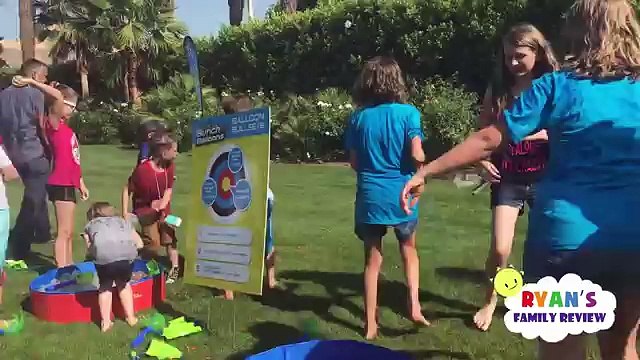 Indoor Playground Trampoline Park Center for Kids! Water Balloon challenge with Ryans Family Review