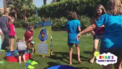 Indoor Playground Trampoline Park Center for Kids! Water Balloon challenge with Ryans Family Review