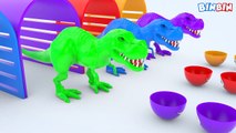 Learn Colors With Dinosaur eating Fruits For Kids #z   Colours Surprise EGGs Animals for Children