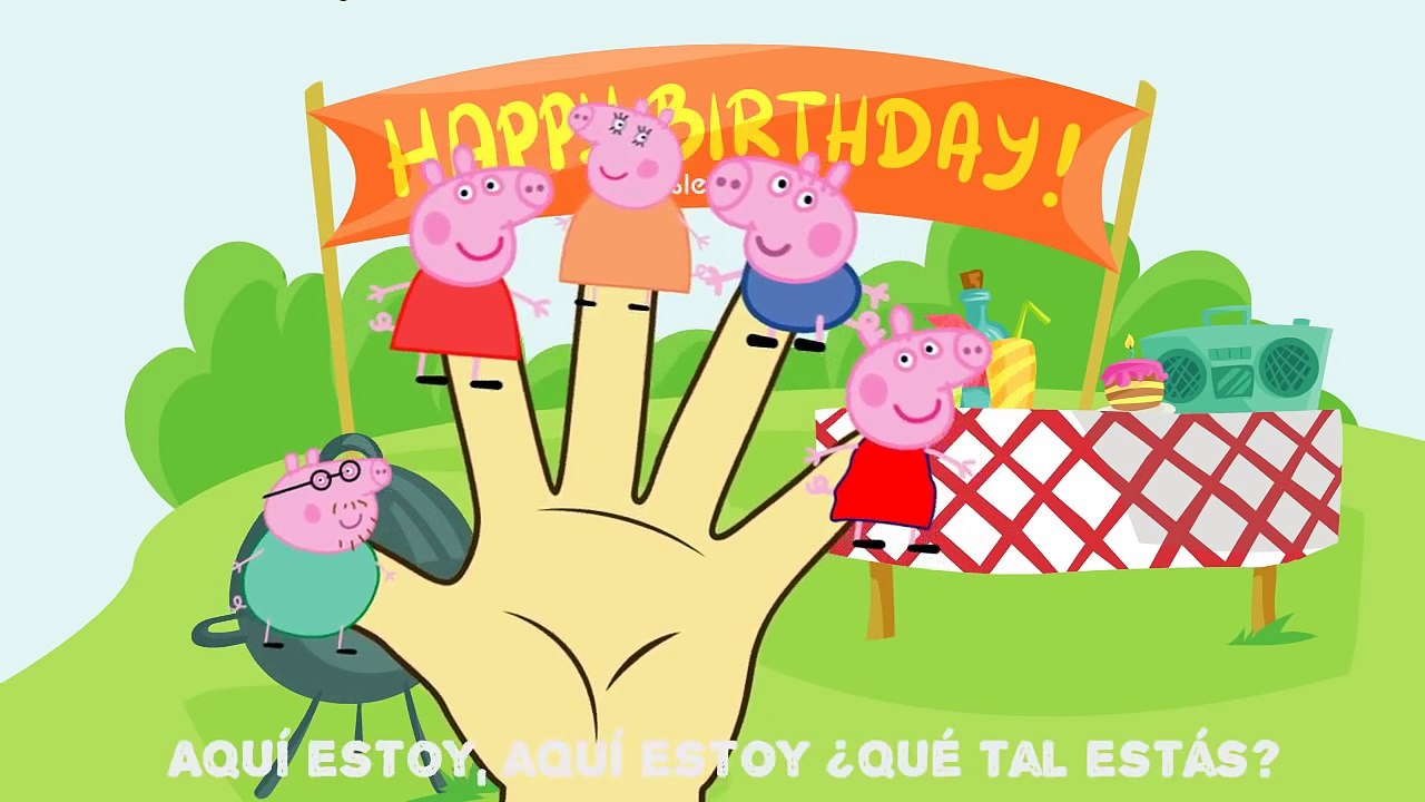 Papa Dedo Peppa Pig   Familia Dedo En Español Para Los Niños  - Canciones Infantiles