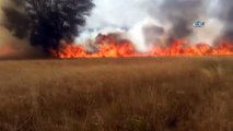 Sorgun’da ekili tarım arazisinde yangın çıktı