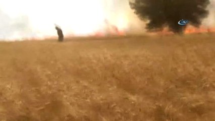 Sorgun'da Ekili Tarım Arazisinde Yangın Çıktı