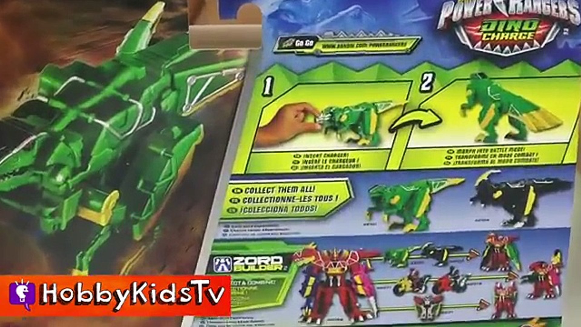 Power Rangers Dino Charge Toy Review with HobbyKids video