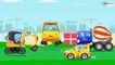 Cement Mixer Truck Excavator Dump Truck in the City | Bip Bip Cars New Cartoon for Kids
