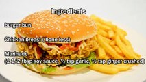 crispy chicken burger - Zinger burger