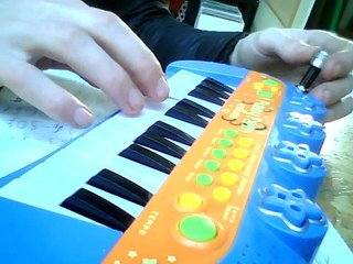 Circuit bent "Funny Farm keyboard" toy