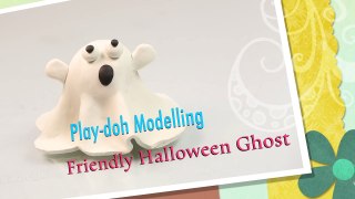 Play Doh Modeling Friendly Halloween Ghost | Play dough DIY for Kids