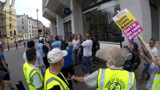 Far-right and anti-fascists face off in London