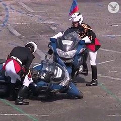 French police motorcycles crash during Bastille Day parade in Paris 