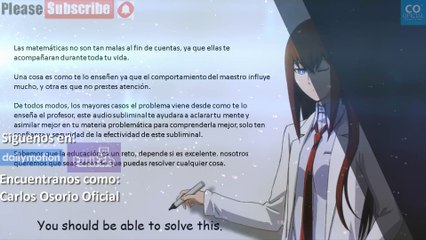Audio Subliminal para Ser experto en las matemáticas