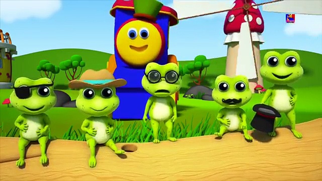 cinq petites grenouilles | grenouilles chansons | rimes pour enfants | Five Little Speckled Frogs