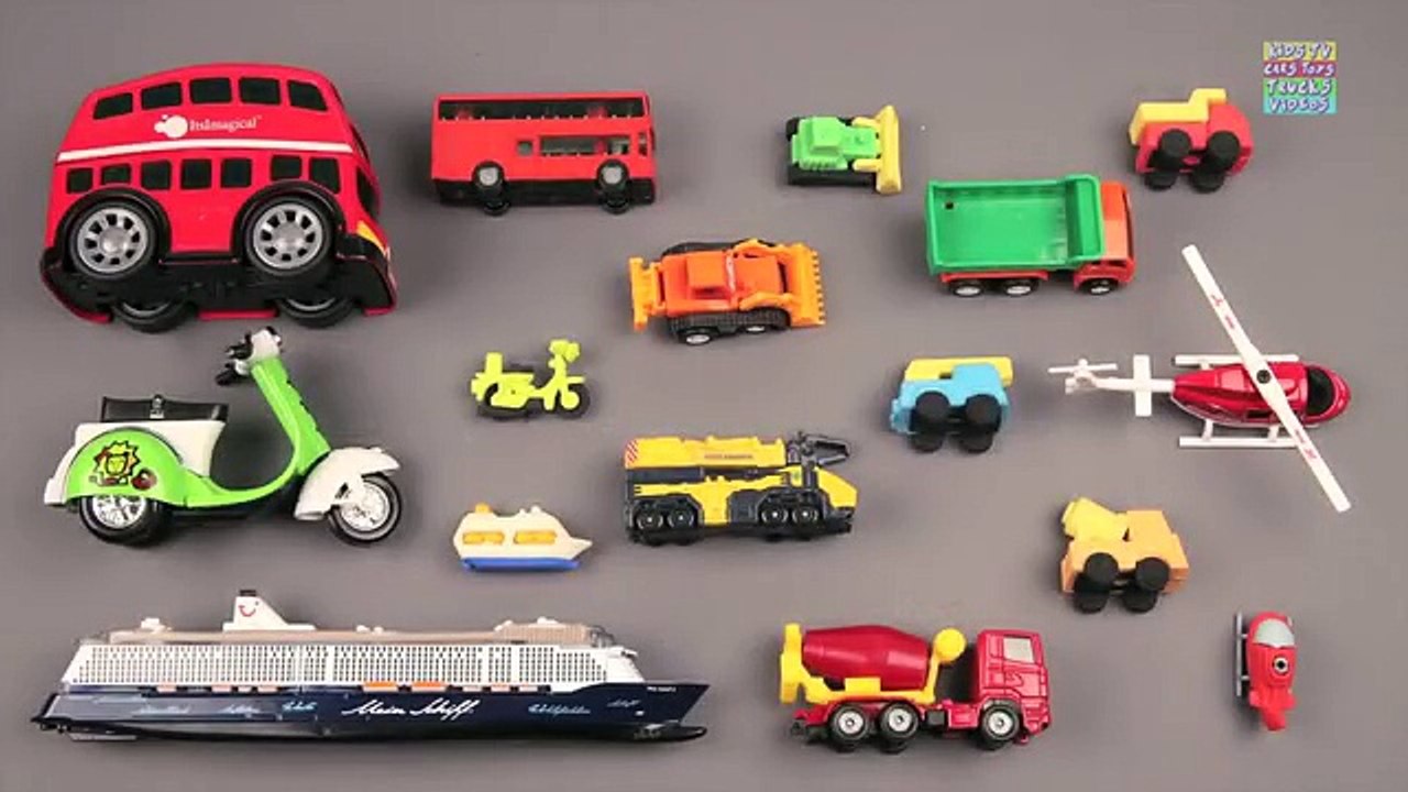 Learning Small and Big for Kids with Street Vehicles Cars Trucks Toys | Kids Learning with Cars Toys