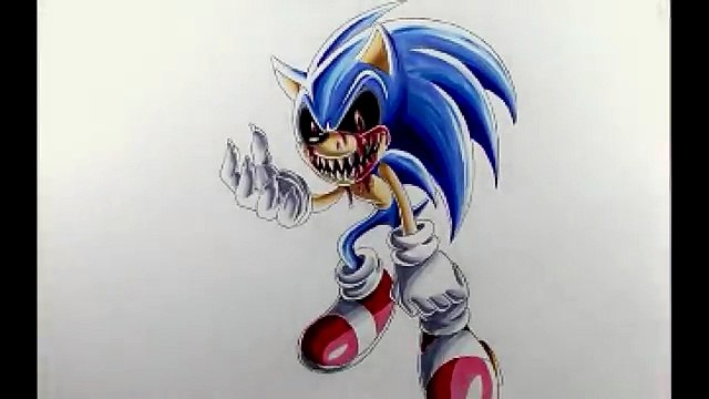 Как рисовать sonic exe