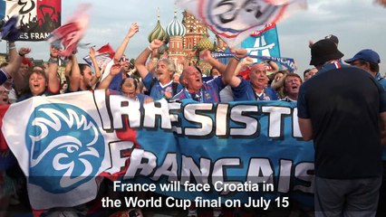 France fans mark Bastille Day, counting down to World Cup final