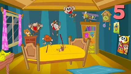 Five Little Monkeys Jumping on the Bed Children Songs, Nursery Rhymes, Kid Songs HD