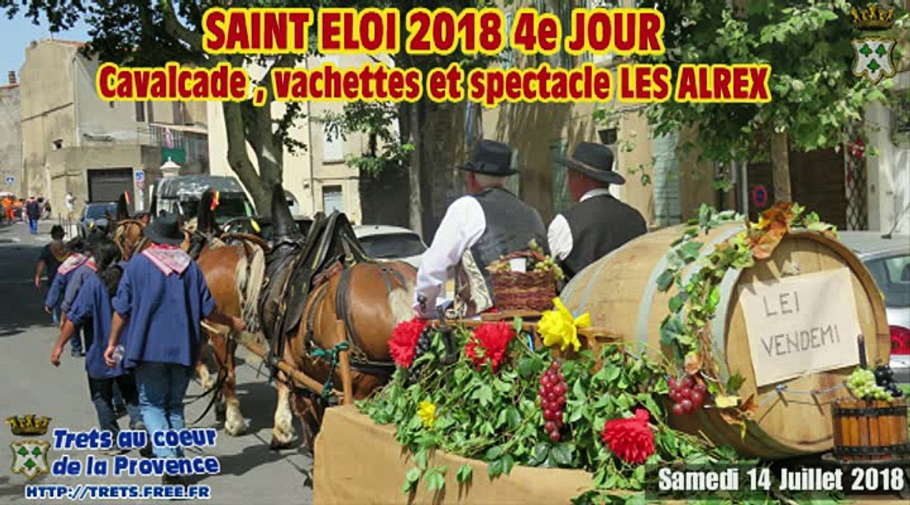 ST ELOI 2018 TRETS Cavalcade, vachettes et spectacle magie 14 Juill2018