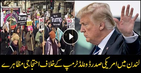 Strikes in London against US president Trump