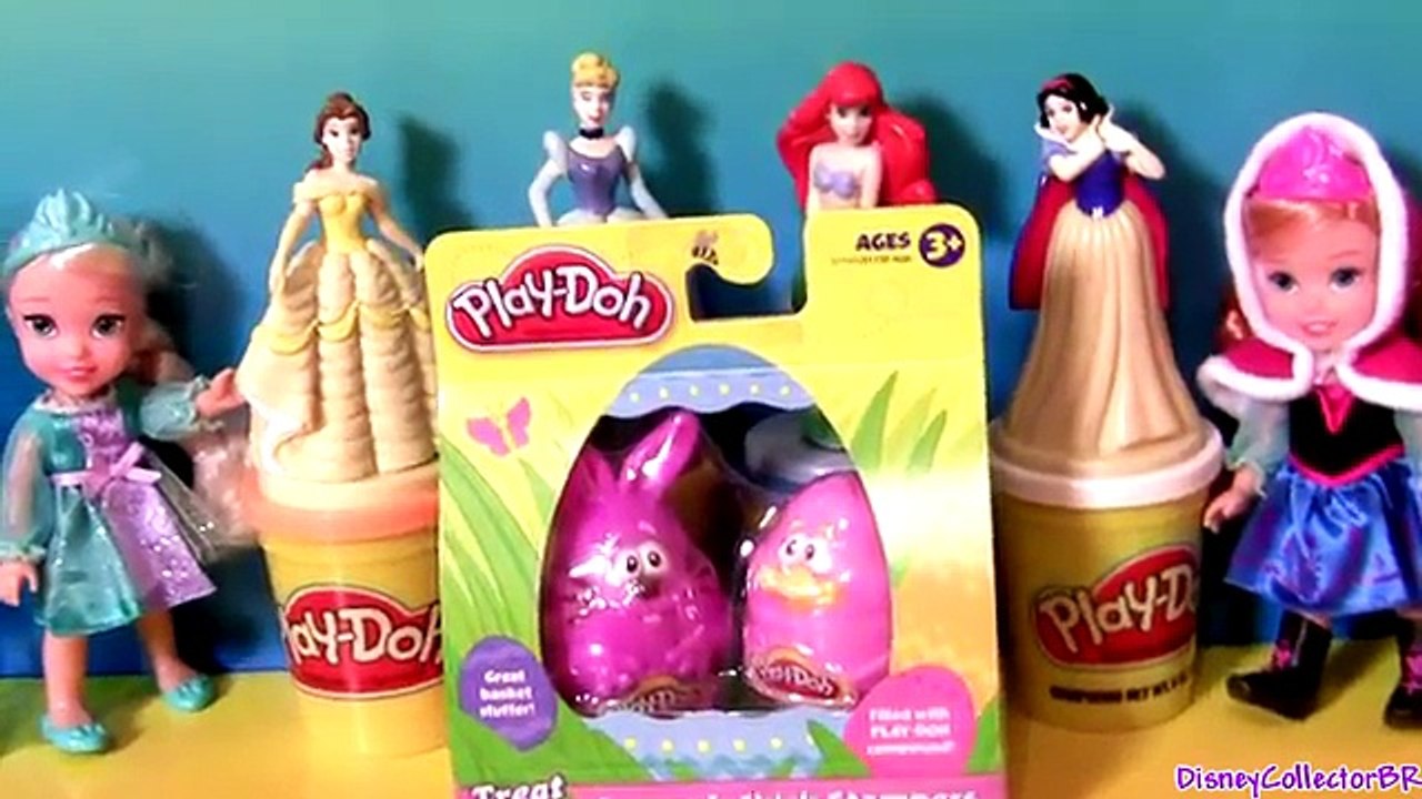 Play Doh Easter Bunny Chick Stampers Disney Princess Belle Ariel Cinderella Playdough Snow White