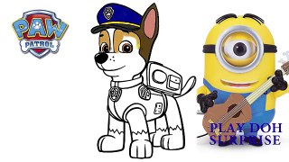 Paw Patrol Chase with Minions Color Pages