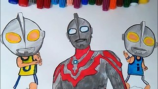 Ultraman ribut coloring pages Upin Ipin Colouring for kids learn colors new