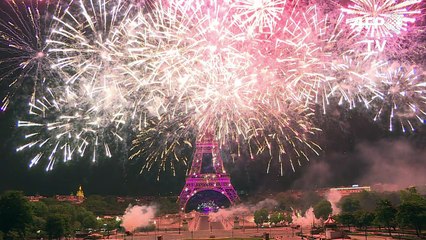 Fireworks wrap up France Bastille Day celebration