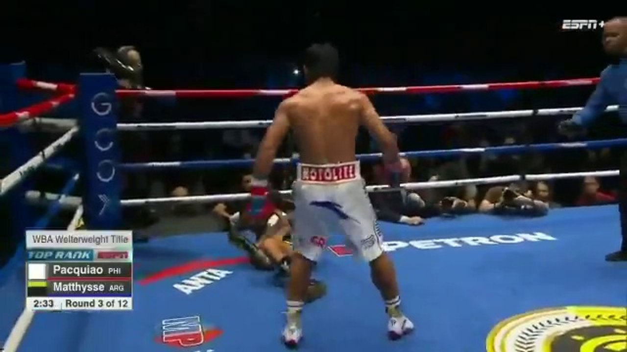 Matthysse knocked down