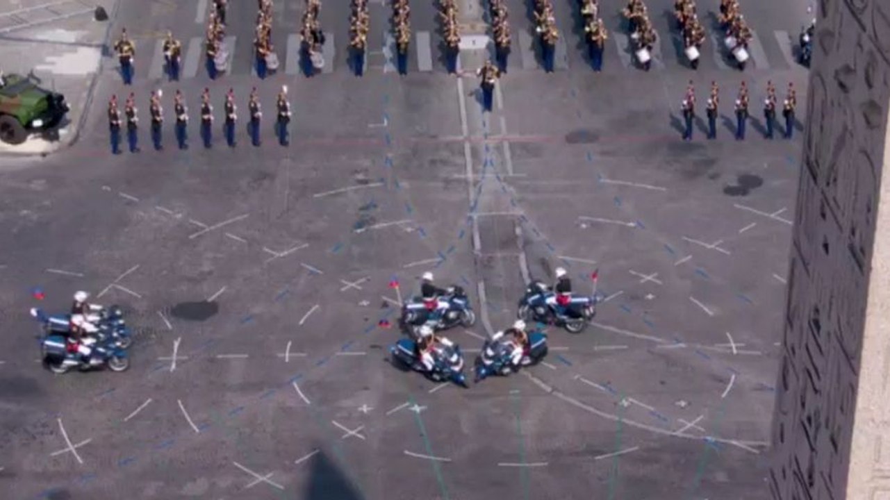 Collision entre deux motards de la Garde Républicaine (14 juillet)