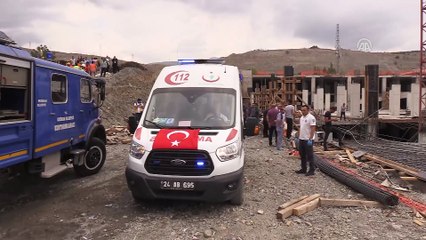 Erzincan'da hastane inşaatında çökme: 8 yaralı