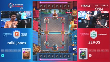 [Finals] PONOS Sports vs GameWith 1set 180715 - 클래시 로얄 리그 아시아 (CRL)