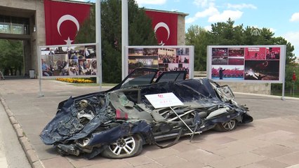 15 Temmuz'da zarar gören araçlar sergileniyor - TBMM