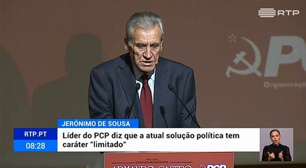 Jerónimo pede força para romper com política da direita