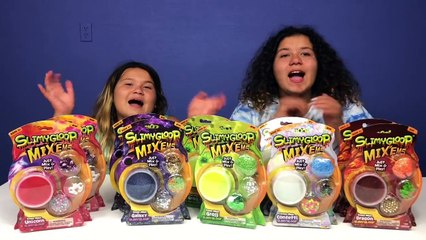 UNICORN SLIME VS GALAXY SLIME - MAKING SLIME WITH THE SLIMY GLOOP MIX’EMS