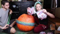 INSANE DIY EXPLODING A GIANT PUMPKIN WITH RUBBER BANDS   CRAZY Experiment
