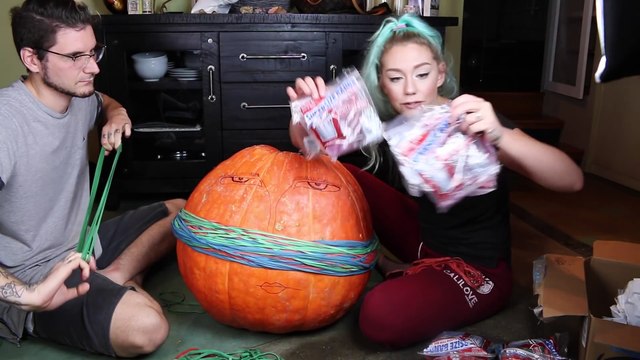 INSANE DIY EXPLODING A GIANT PUMPKIN WITH RUBBER BANDS CRAZY Experiment